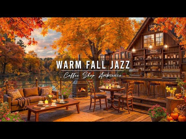 Smooth Fall Morning Jazz at Cozy Coffee Shop Ambience  Warm Jazz Instrumental Music for Work, Focus