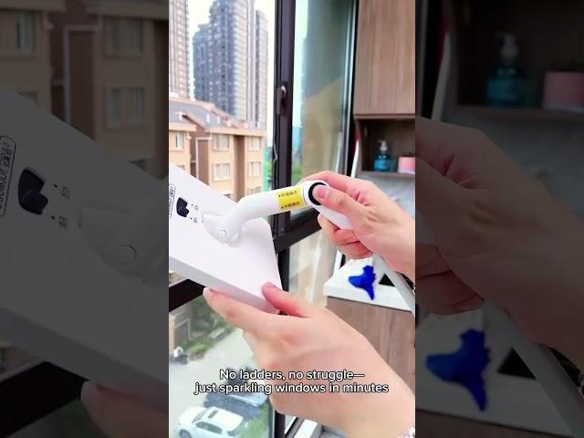 Clean your windows like a pro without leaving your living room! #CleaningGadget #windowcleaner