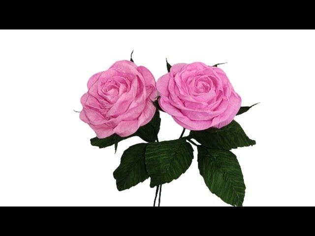 How to Make Easy Twisted Rose Paper Flower | Crepe Paper Flower #crepepaperflower #rosepaperflower