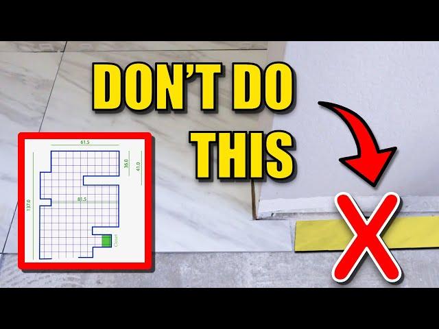 how to layout bathroom floor tile | or in a small room | 24 x 24 tile