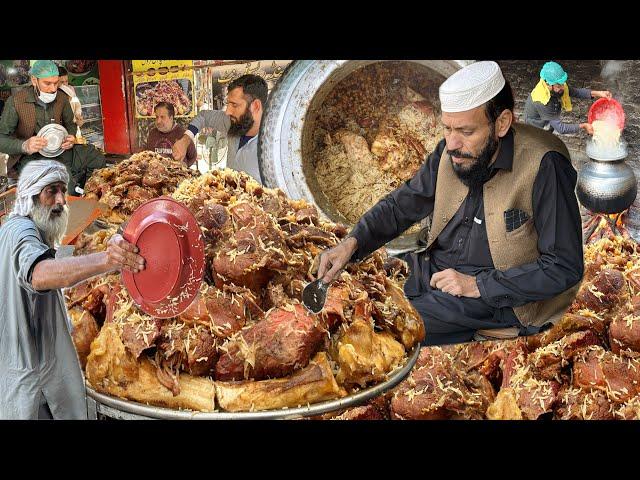 ULTIMATE PAKISTANI STREET FOOD GOLDEN BEEF PULAO MOUNTAIN RECIPE - POPULAR PESHAWARI CHAWAL RECIPE