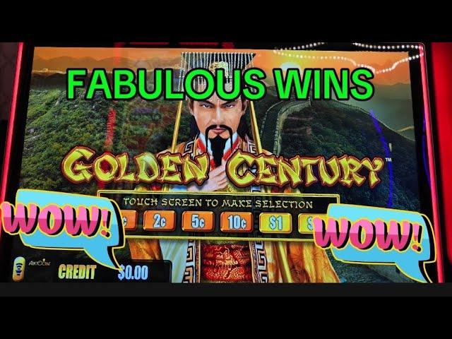 (FABULOUS WINS) GOLDEN CENTURY SLOT MACHINE. #slots #casino #slotmachine #jackpot