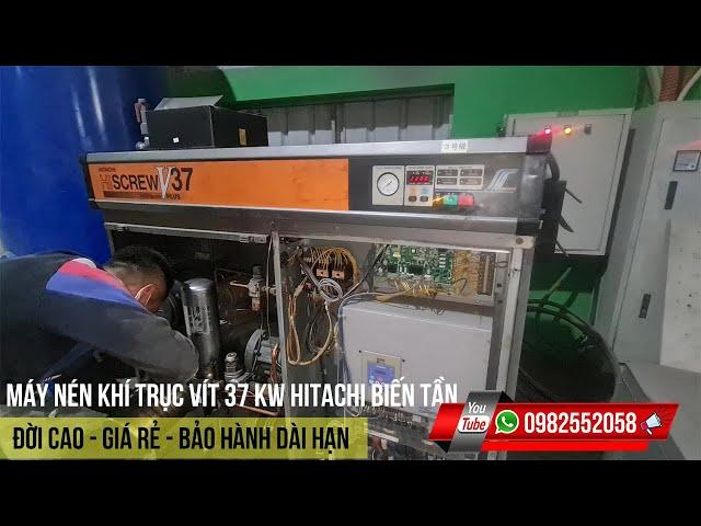 Máy Nén Khí Trục Vít 37 Kw | Máy Nén Khí Trục Vít Hitachi | Máy Nén Khí Hiatchi | Máy Nhật Bãi