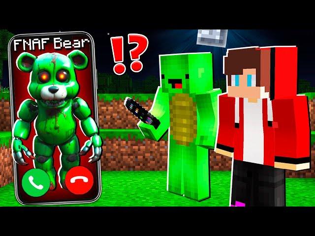 Why Creepy Robot BEAR from FNAF CALLING to MIKEY and JJ at 3:00am ? - in Minecraft Maizen