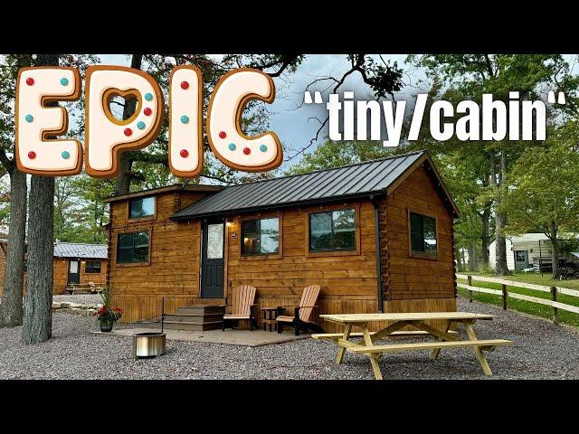 WOW, a tiny house log cabin in a CLASS by ITSELF! Tiny Home Tour