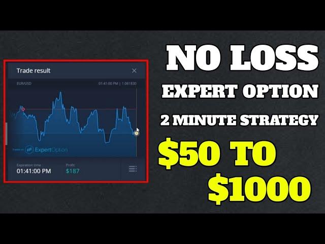 Expert Option 2 Minute Strategy - $50 to $1000 - 100% Win Guaranteed || Best Binary Option Strategy