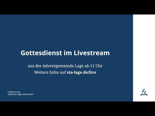 David Quiring am 21.05.2022 | Gottesdienst der Adventgemeinde Lage [LIVE]