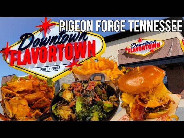 Guy Fieri's Downtown Flavortown Restaurant Review and Walkthrough Pigeon Forge TN Grand Opening Day