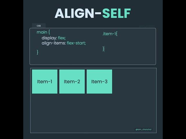Learn Flexbox Align-self in 13 seconds.