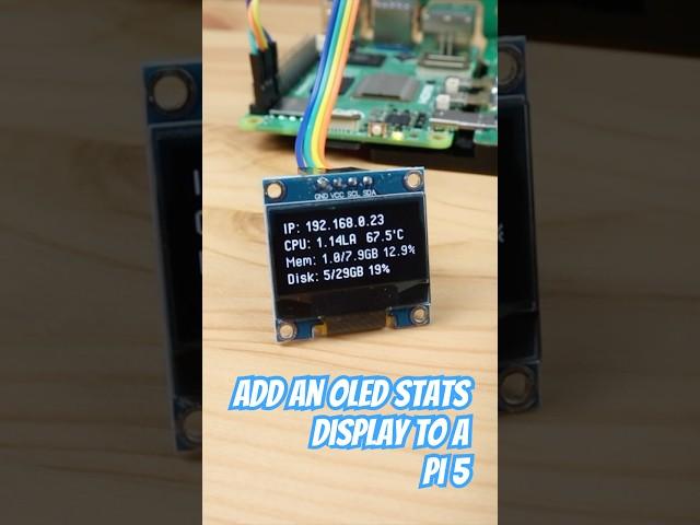 Connect & Program an OLED Stats Display on Raspberry Pi OS Bookworm