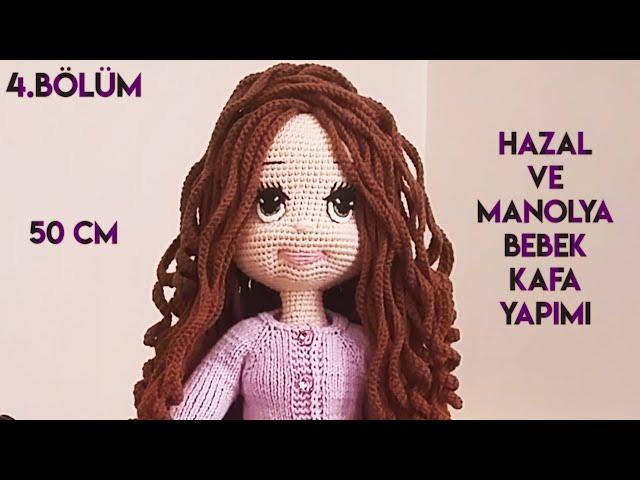 50 cm Hazal ve   Manolya bebek PART 4 Kafa  yapılışı(Amigurumi doll tutorial English subtitle)