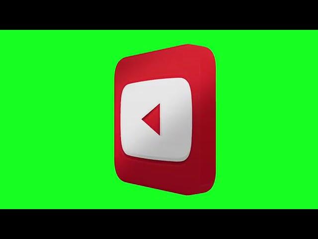 YouTube Logo Green Screen Animated 3D360p