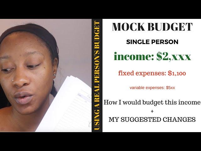 Mock Budget With Me | $2,900 Income $1,100 Fixed Expenses | KeAmber Vaughn