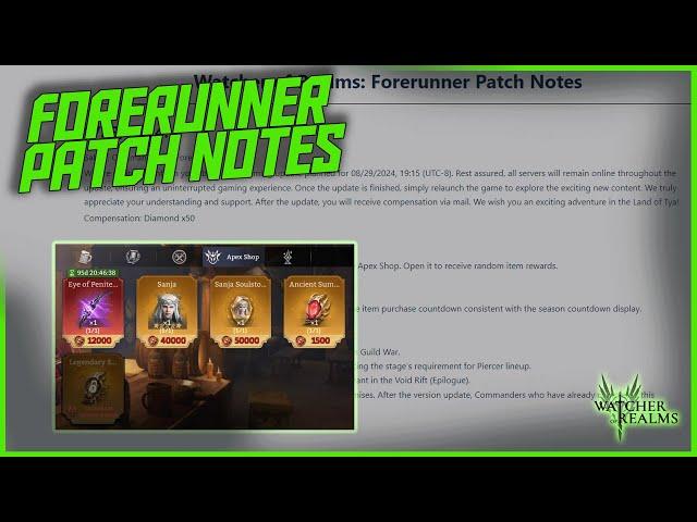 Forerunner Patch Notes: Arena and VR Changes! || Watcher of Realms