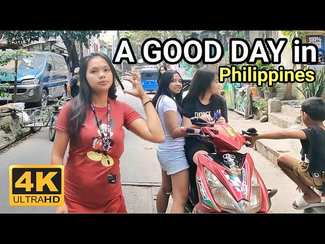 NICE DAY in BATASAN HILLS | Walking Alleyways Life in Batasan Residence Philippines [4K] 