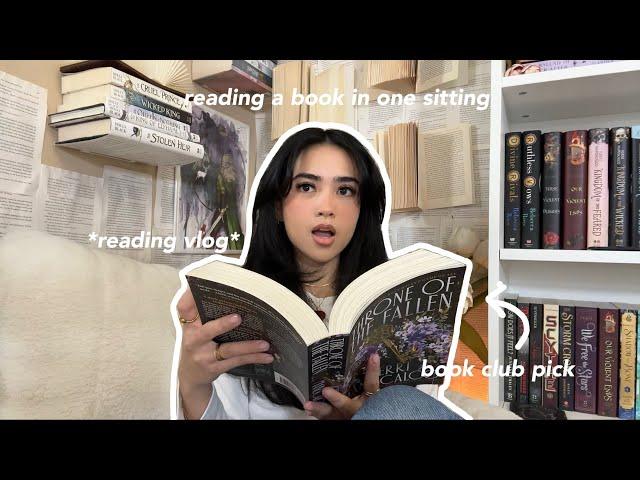 reading a book in one sitting (reading vlog + my book club)