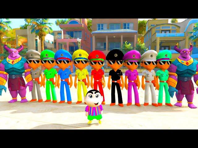 Colourful Little Singham Playing Hide and Seek Challenge With Shinchan || Gta 5 Gameplay