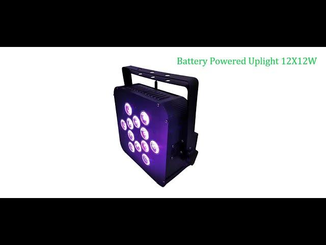 Wireless Battery Powered Uplight 12X12W Led Par Can Light Square Flat