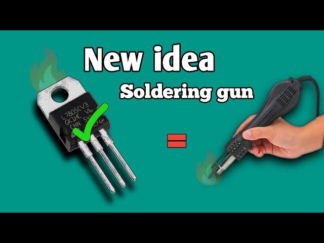new idea hot soldering iron || lm7805 regulator ic hack