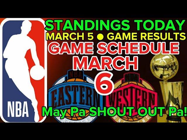 NBA STANDINGS TODAY | NBA GAME RESULTS MARCH 5,2025 | NBA GAME SCHEDULE MARCH 6,2025