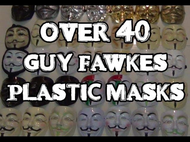 Thin Plastic Guy Fawkes Anonymous Masks Review: 3 Versions & Over 40 Color Variations