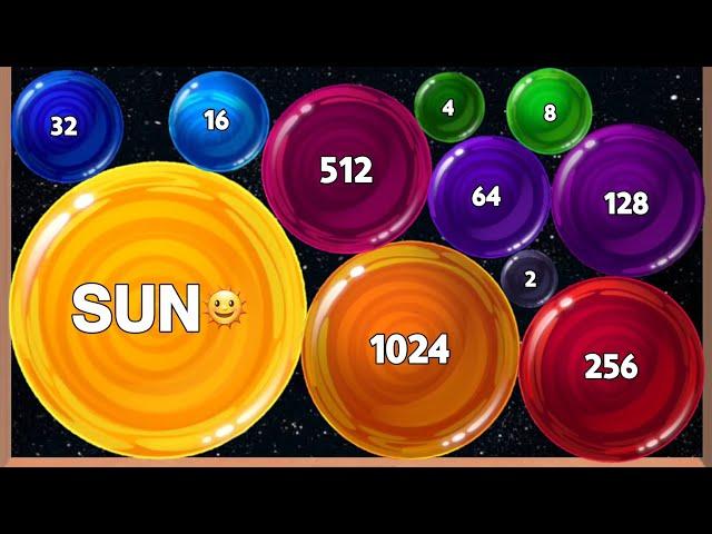 SUN MERGE 3D - ASMR Gameplay (SunBall Fusion Evolution, Level Up Jelly Balls 2048)