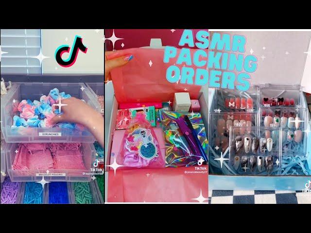 Satisfying packing orders  ASMR style  TikTok compilation #6 #smallbusiness #packingorders #asmr