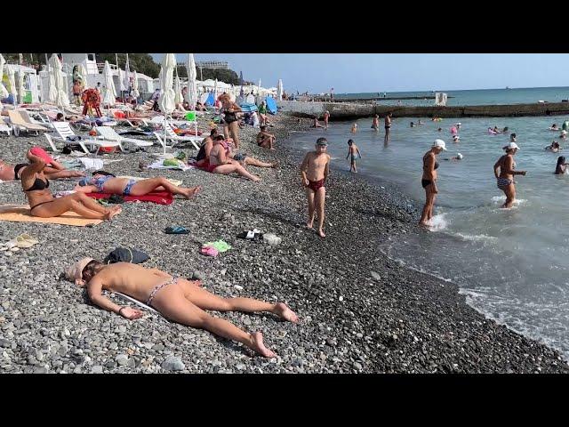 Beach Walk in The Central SOCHI, Russia (on 24th of August, 2022)