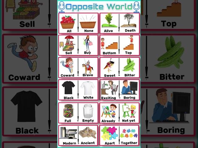 Opposite Words #opposite #study #class #learning #shorts #teacher #students