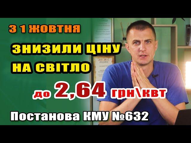 Зменшили ціну на світло до 2,64 грн. Подумали про людей які використовують електрику для опалення