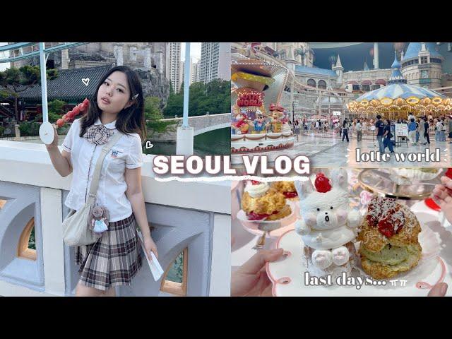  SEOUL VLOG: lotte world, han river picnic with friends, last days in korea 