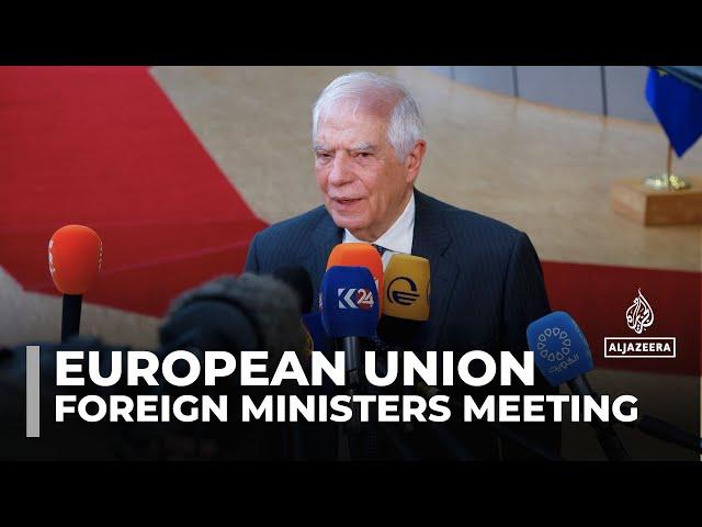 EU foreign ministers' meeting: European leaders contemplating US missile decision