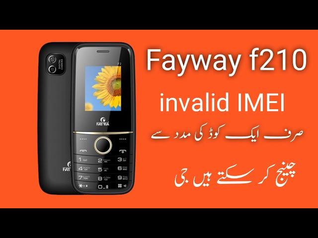 Faywa f210 imei change√faywa china mobile f210 imei repair Abdullah