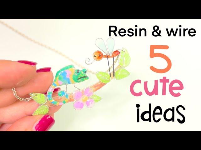 5 cute Jewelry ideas with wire and Resin- DIY