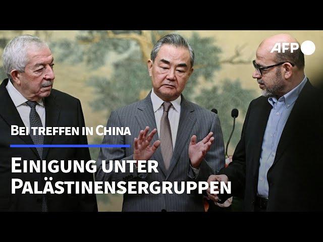 China: Palästinensergruppen einigen sich auf Nachkriegsregierung im Gazastreifen | AFP