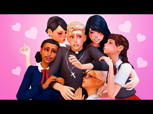 CUTE PRIEST IN ALL GIRLS SCHOOL  SIMS 4 STORY