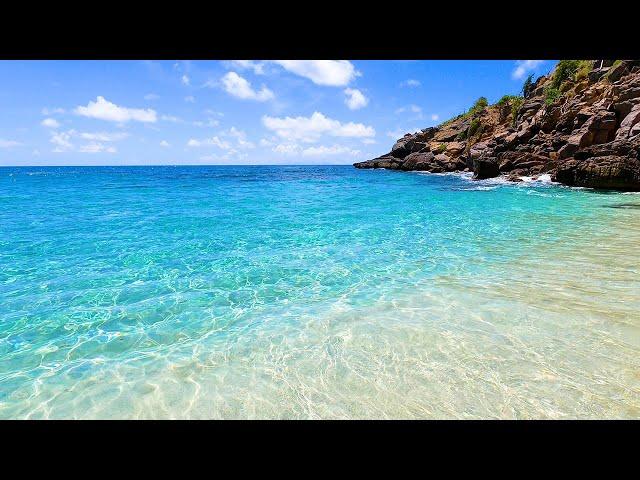 Tropical Beach Ambience: 3 Hours of Peaceful Ocean Waves (4K Video)