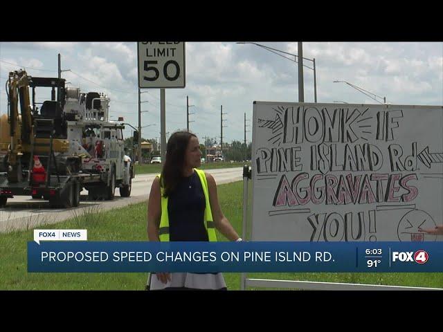 Proposed speed changes on Pine Island Road