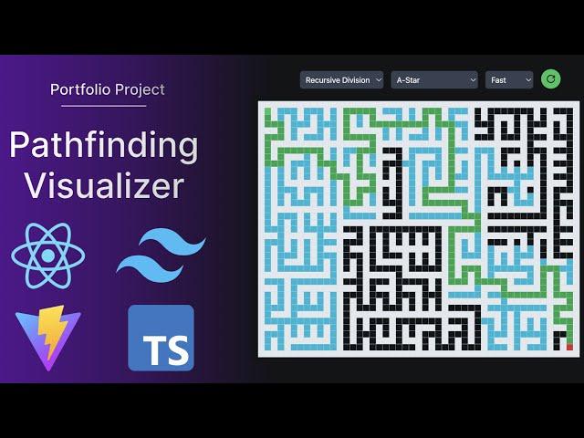 Pathfinding Visualizer | React + TypeScript + Tailwind | Portfolio Project