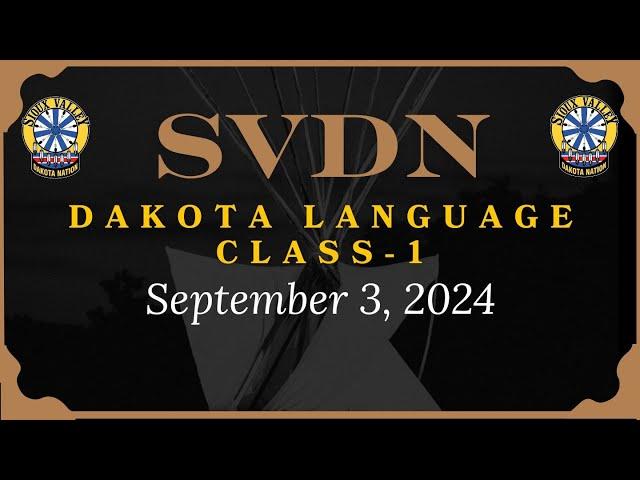 SVDN - Dakota Language Class 1