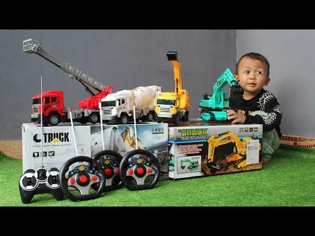 Unboxing Toy Cars Trucks - Excavators, Fire Truck, Cement & Excavator Truck - RC Toy Collections