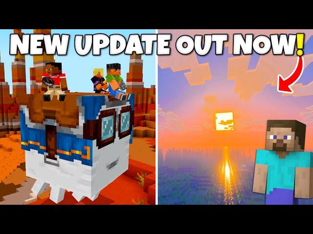 Minecraft Released CHASE THE SKIES! Vibrant Visuals Shaders, Rideable Ghasts & More!