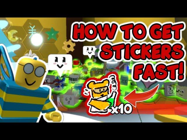 HOW TO GET STICKERS FAST in Bee Swarm Simulator