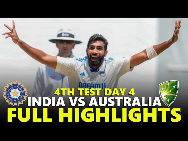 India vs Australia Full Highlights 4th Test 2024 Day 4 | IND VS AUS