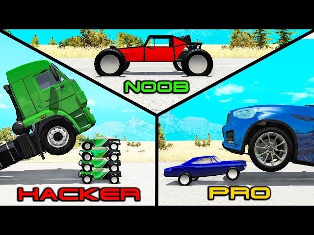 NOOB vs PRO vs HACKER #24 - Beamng drive