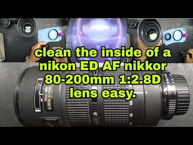 how to clean the front element on a nikon ED AF nikkor 80-200mm 1:2.8 D lens.