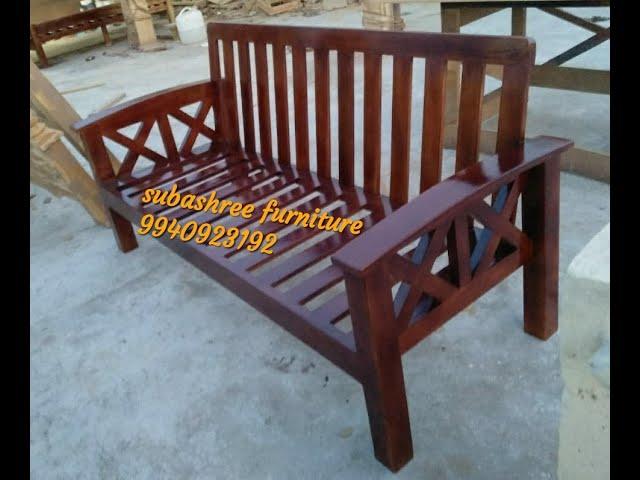 Teak wood sofa set collection/ wooden sofa design with price Chennai