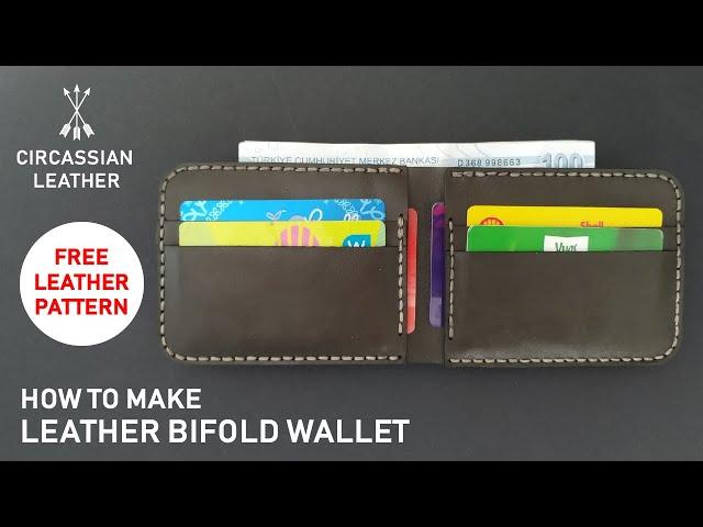 MAKING A LEATHER BIFOLD WALLET - FREE PATTERN - DOWNLOAD