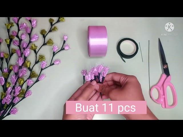 DIY | Tutorial making Satin Ribbons flower easy | Tutorial Membuat Bunga Dari Pita Satin