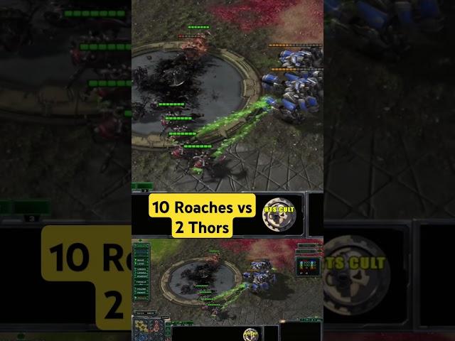 10 Roaches vs 2 Thors #gameplay #gaming #games #starcraft2 #terran #zerg